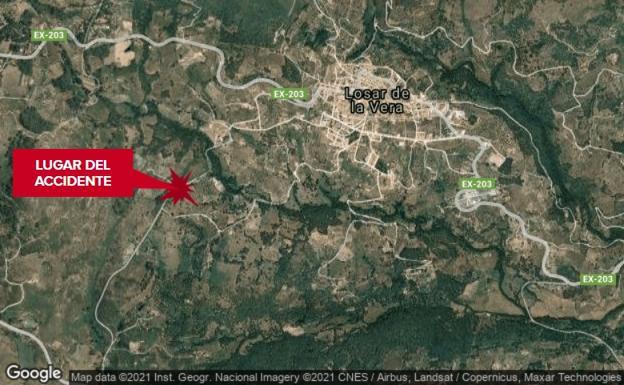 Una mujer resulta herida en una salida de vía cerca de Losar de la Vera