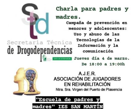 Charla: 'El uso y abuso de las tecnologías de la información y la comunicación'