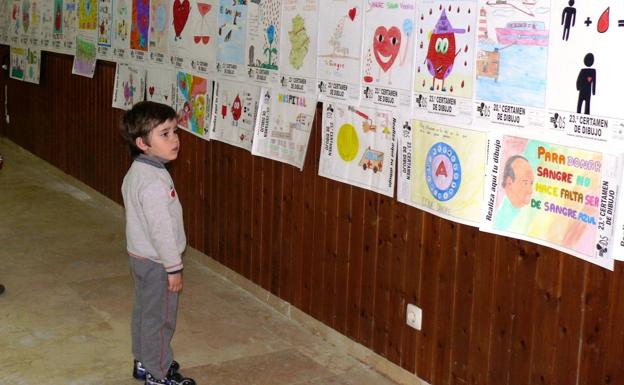 Los donantes de sangre expondrán del 27 al 30 los trabajos preseleccionados en el Certamen de Dibujo