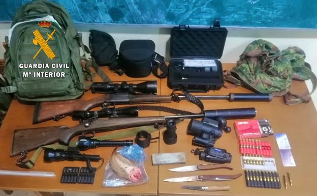 La Guardia Civil detiene a dos hombres por un supuesto delito contra la flora y la fauna en Serrejón