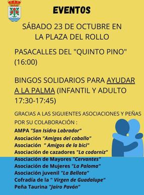 Rosalejo organiza actividades este sábado para ayudar a La Palma