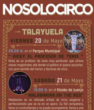 Nosolocirco vuelve a Talayuela con dos actuaciones este fin de semana