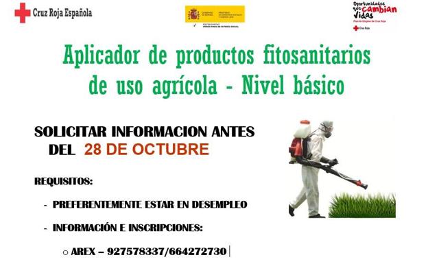 Abierto el plazo de inscripción del curso de Curso aplicador de productos fitosanitarios Nivel Básico