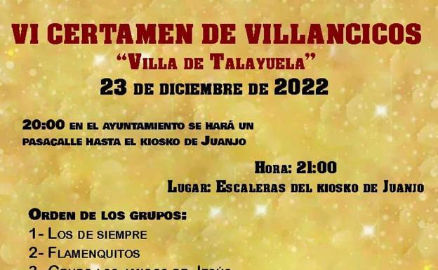 Esta noche podremos disfrutar de una nueva edición del Certamen de Villancicos Villa de Talayuela
