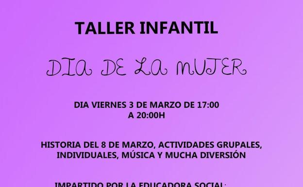 La Universidad Popular organiza un taller infantil para reivindicar la igualdad con motivo del Día Internacional de la Mujer