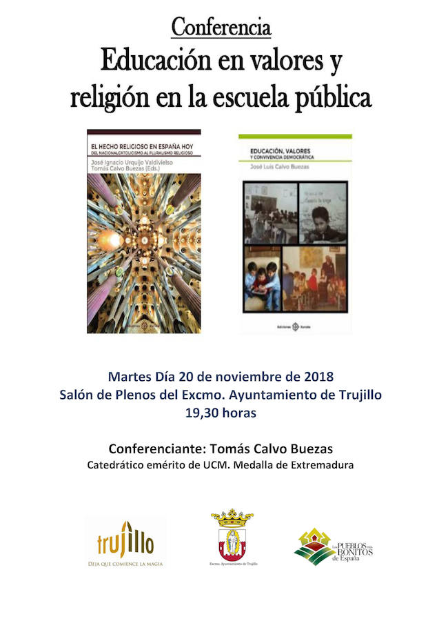 La charla 'Educación en valores y religión en la escuela pública' y una exposición, para hoy