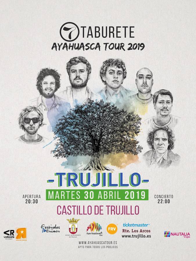 'Taburete' actuará en el castillo de Trujillo el 30 de abril