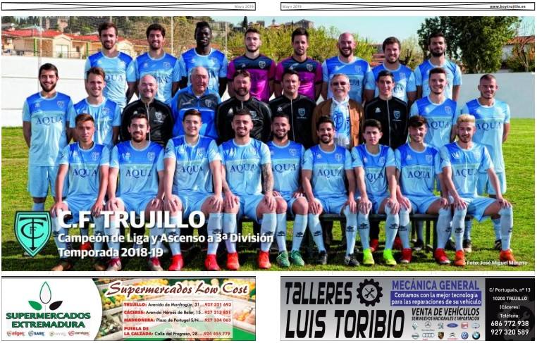 HOY celebra el ascenso del Trujillo a Tercera División con un póster de la plantilla en la edición mensual