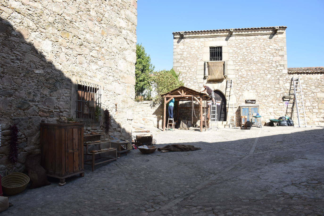 El rodaje de 'Inés del alma mía' se detiene en la parte antigua