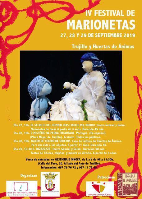 El IV Festival Internacional de Marionetas tendrá lugar del 27 al 29 de septiembre