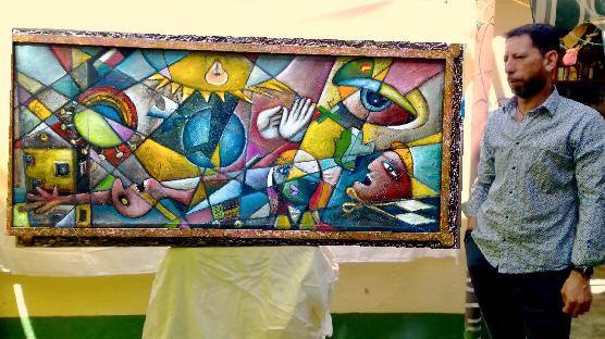 Julio Corrales dedica una obra de gran formato al confinamiento