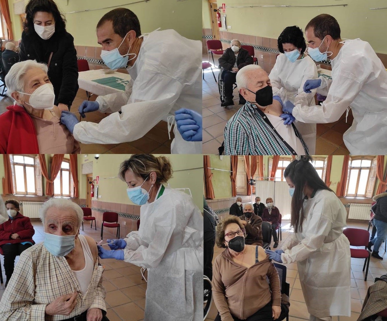 Vacunan contra la covid a cerca de 90 personas mayores de 80 años en Huertas de Ánimas