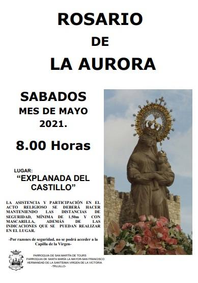La Hermandad Virgen de la Victoria celebrará de nuevo su rosario de la aurora en la explanada del castillo