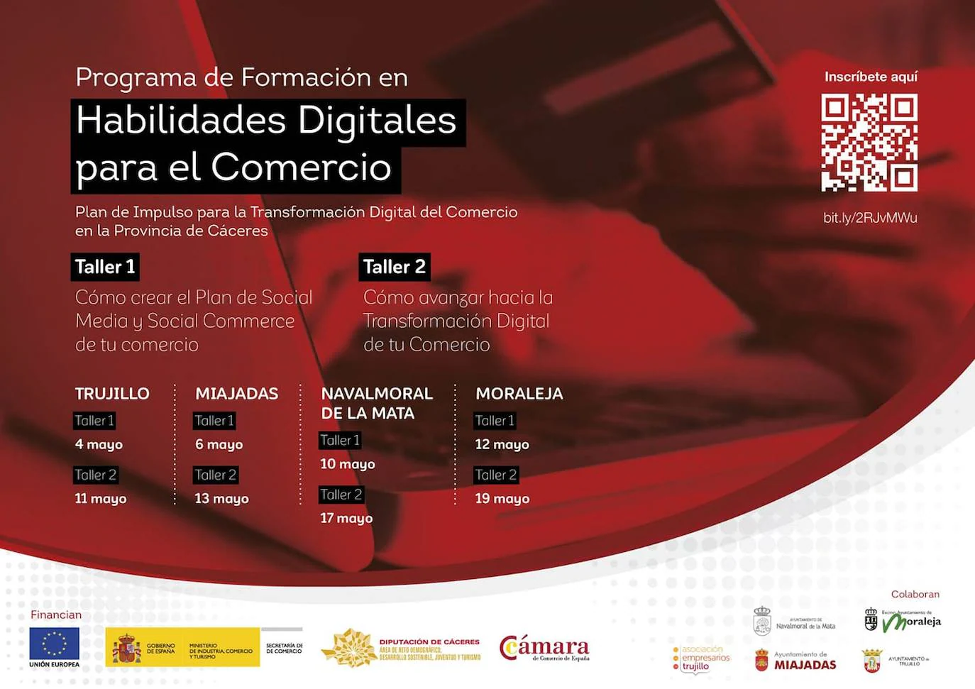 La ciudad acogerá dos talleres sobre formación en habilidades digitales para el comercio