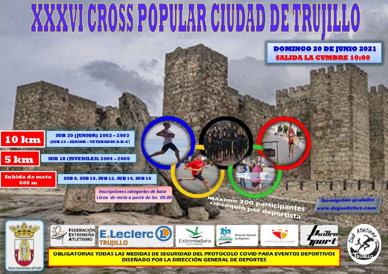 El cross popular Ciudad de Trujillo contará con un máximo de 200 participantes