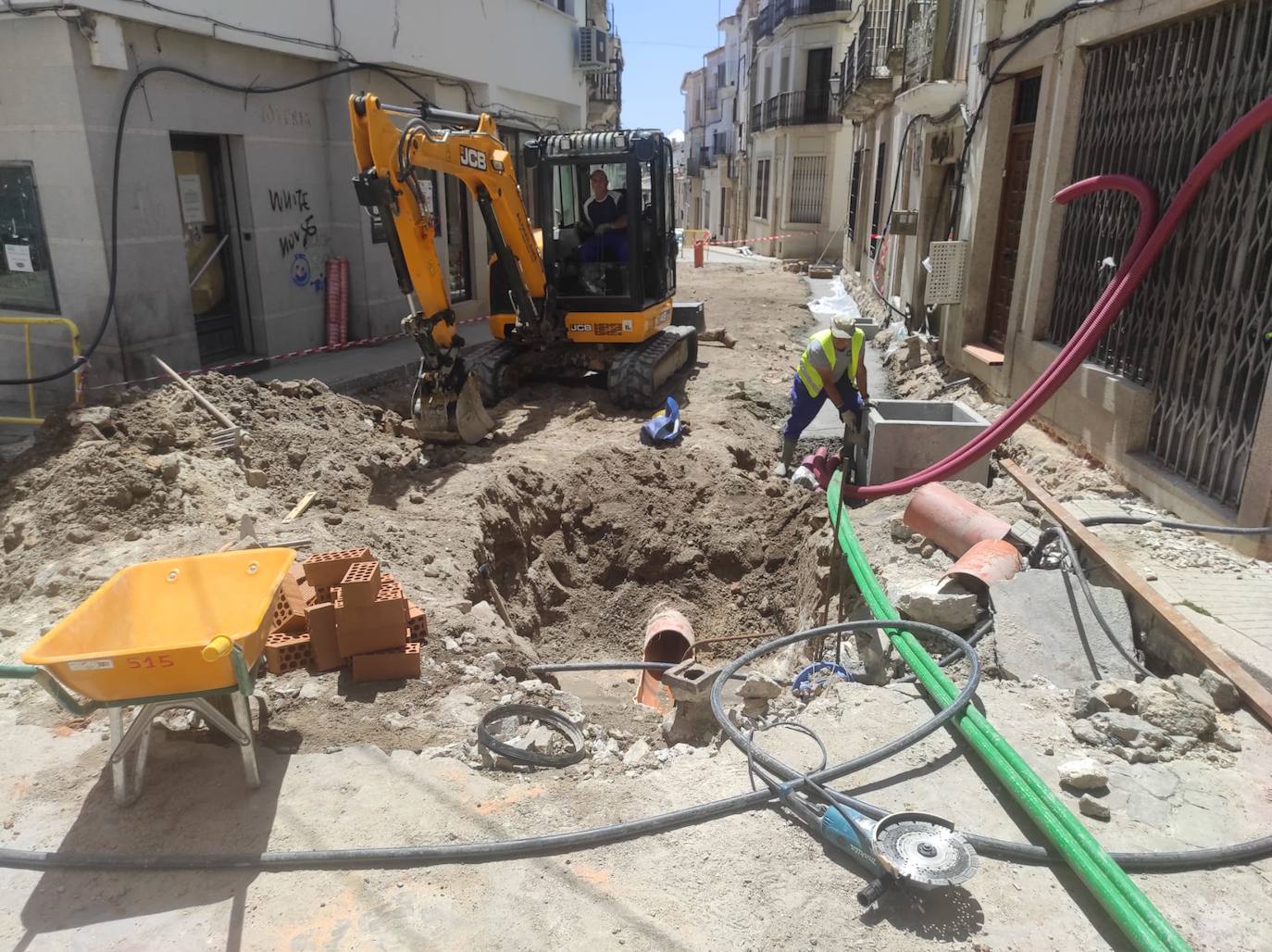 Las obras en el centro siguen a buen ritmo