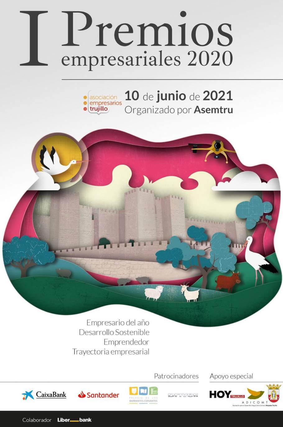 El acto de entrega de la I edición de los Premios Empresariales contará con 150 personas, que es el aforo permitido
