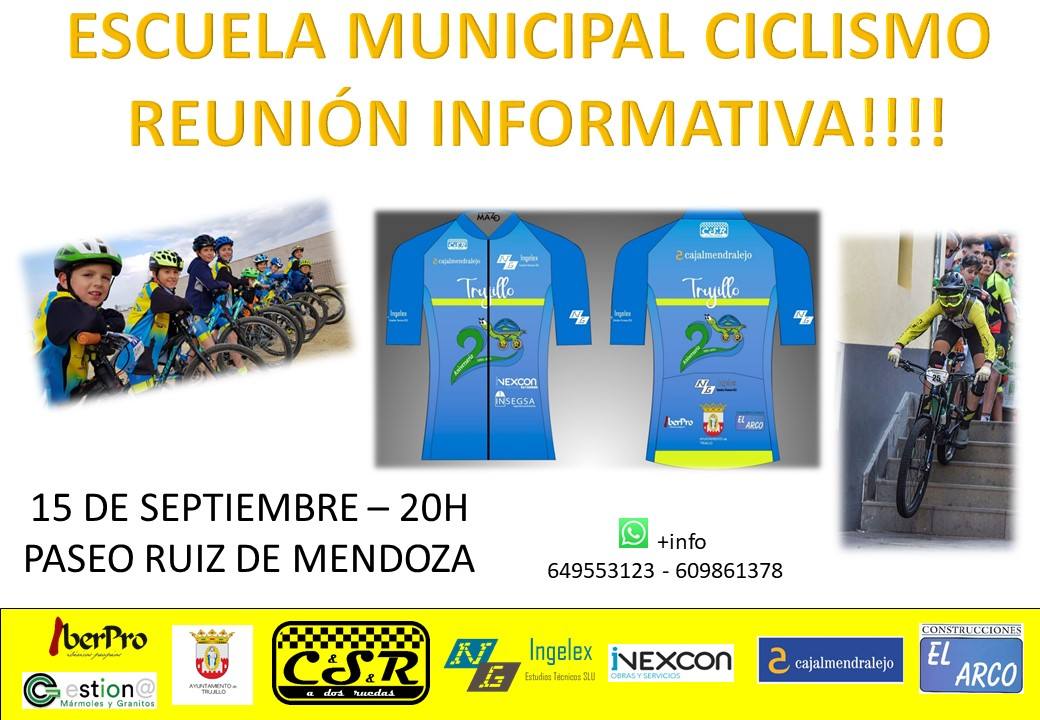 La escuela municipal de ciclismo arranca el 15 de septiembre con una reunión informativa