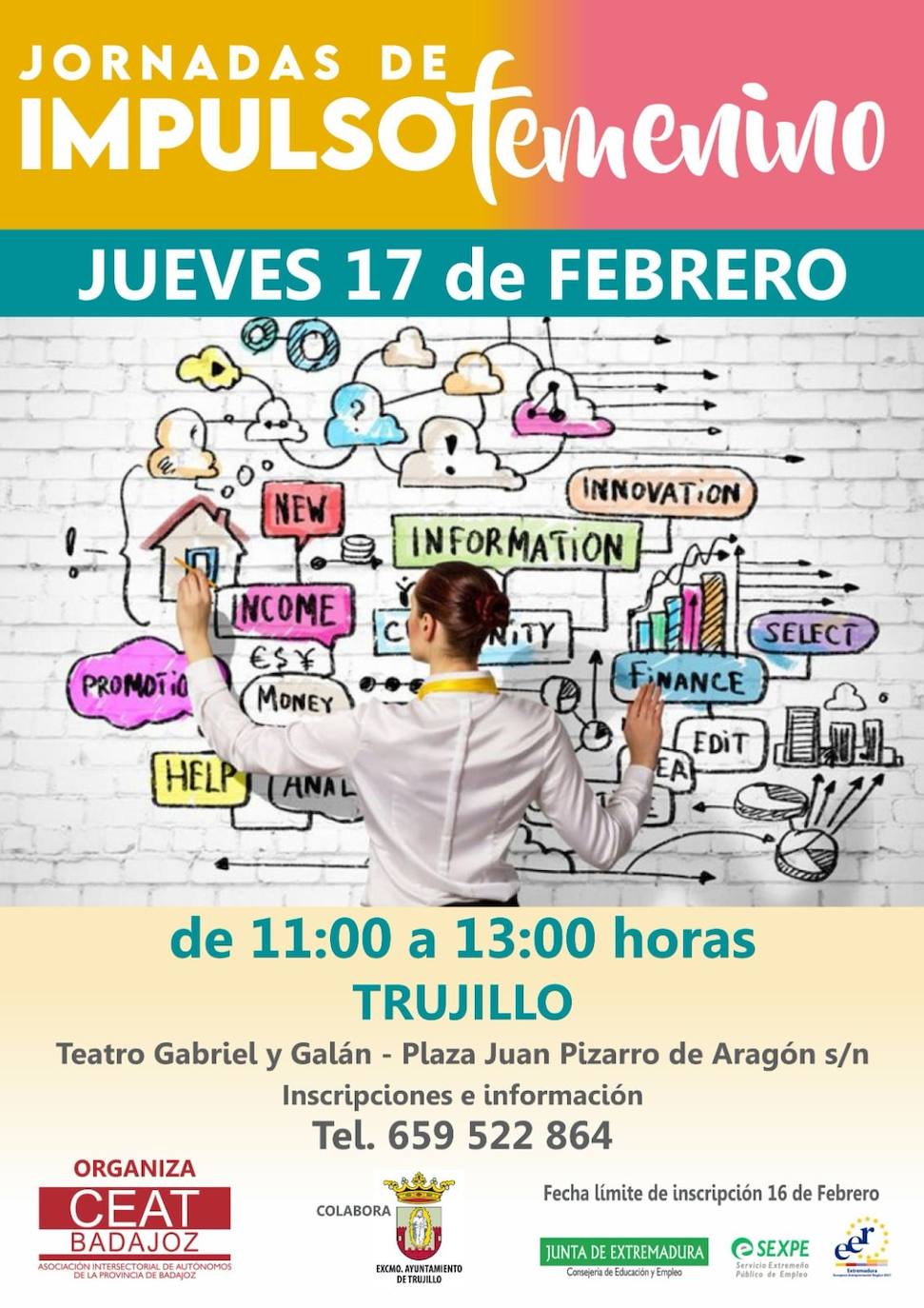 Jornada de 'Impulso Femenino', este jueves en el teatro Gabriel y Galán