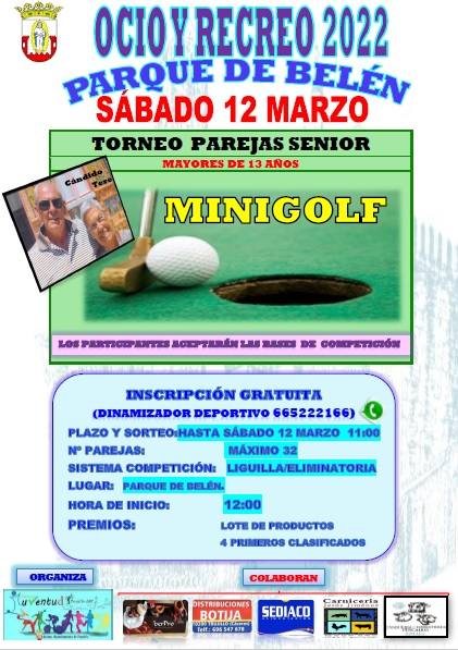 Torneo de minigolf en el parque de la entrada de Belén