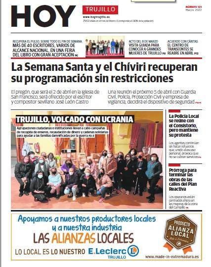 HOY Trujillo, correspondiente al mes de marzo, estará en la calle a partir de este miércoles