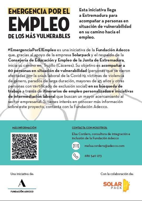 El programa 'Emergencia por el empleo' mantiene abierto el plazo de inscripción