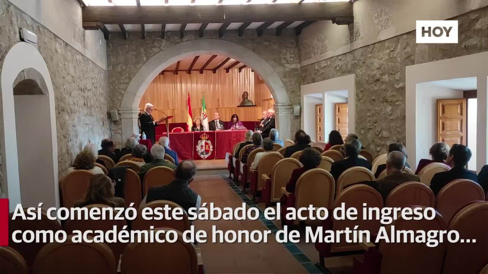 Martín Almagro toma posesión en la Academia de las Letras y las Artes de Extremadura