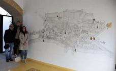 Un gran mural refleja la vida medieval intramuros