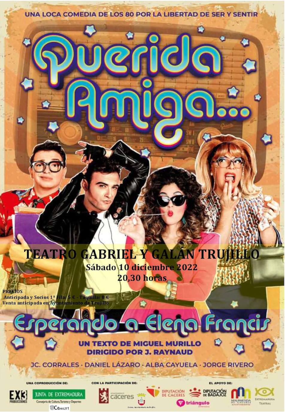 El teatro acoge este sábado la obra 'Querida amiga, esperando a Elena Francis'