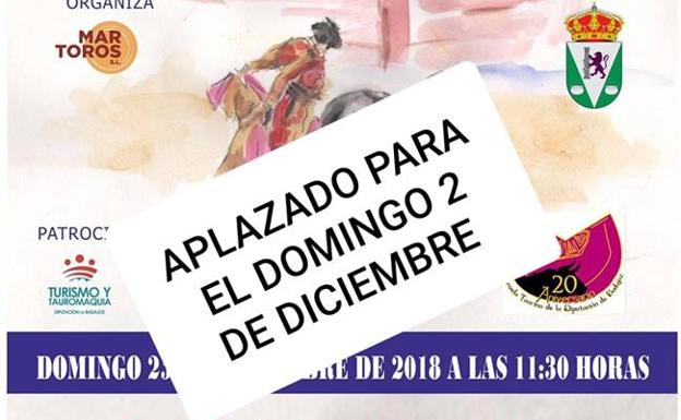 Aplazada la clausura del curso de la Escuela Taurina