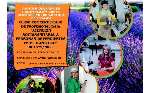 Este viernes finaliza el plazo de inscripción al curso de 'Atención sociosanitaria a personas dependientes en el domicilio'