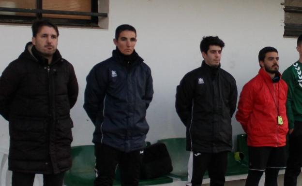 José María Cidoncha junto a su cuerpo técnico, Marco Antonio López, Guillermo Antúnez y Abel Moreno/Fernando Negrete Sosa