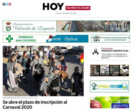 HOY Valverde cierra enero con más de 38.000 páginas vistas