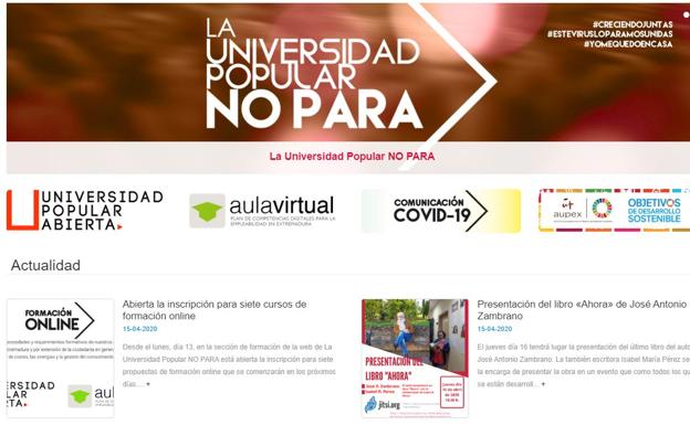 Acciones culturales y formativas online