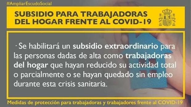 Se habilita un subsidio para trabajadoras del hogar