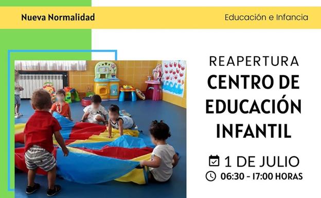 La guardería vuelve a partir del 1 de julio