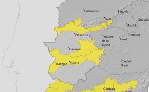 Alerta amarilla para este lunes y martes