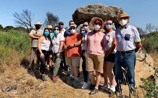 Realizada la primera visita al Dolmen de El Rebellao