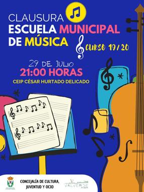 Esta tarde se clausura el curso de la Escuela Municipal de Música
