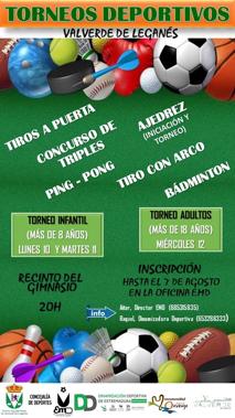 Se organizan torneos y actividades deportivas para la próxima semana