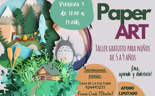Este viernes tendrá lugar el taller infantil 'Paper Art'