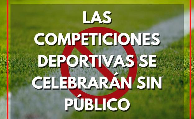 No habrá público en las competiciones deportivas