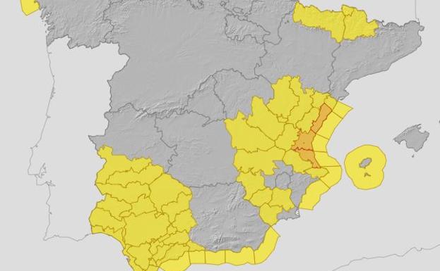 Activada la alerta amarilla por lluvias y tormentas