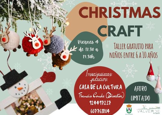 Este viernes hay un taller navideño para los más pequeños