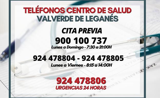 Los teléfonos del Centro de Salud
