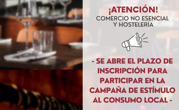 Abierto el plazo para participar en la campaña de estímulo al consumo local