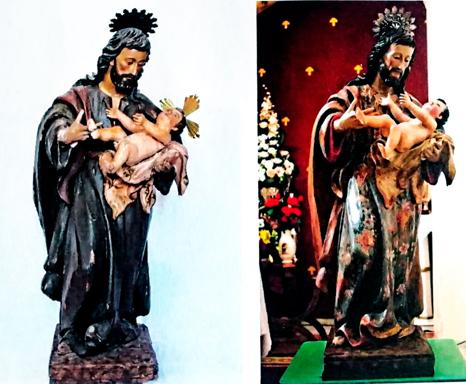 Restauración del san José de S. Bartolomé