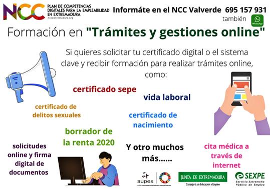 El NCC pone en marcha un taller de trámites online