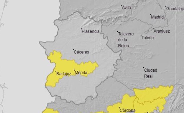 Activada la alerta amarilla para este viernes