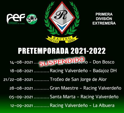 Suspendido el Racing Valverdeño – Don Bosco
